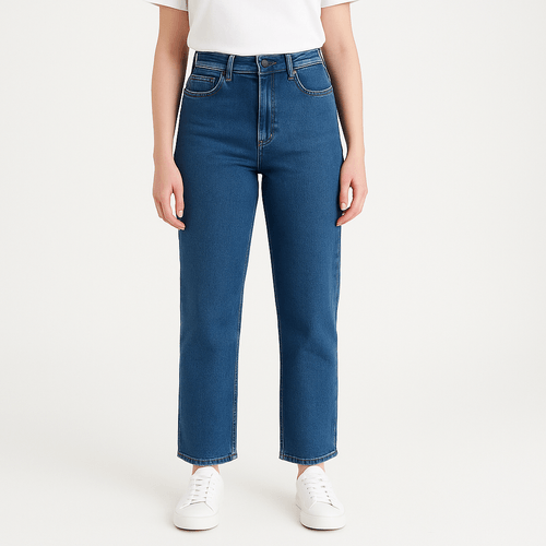Straight jeans lavado para mujer