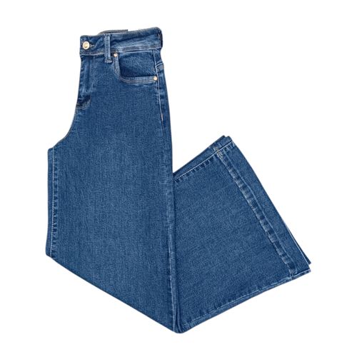 Wide leg jeans sólido para mujer