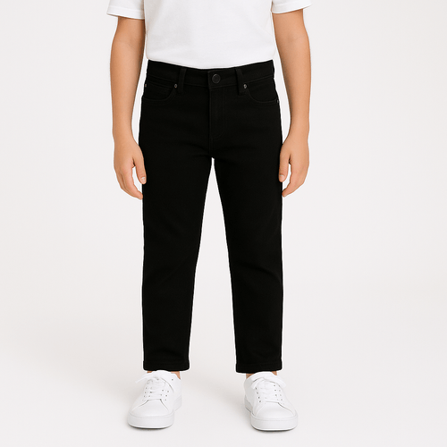 Straight jeans negro sólido