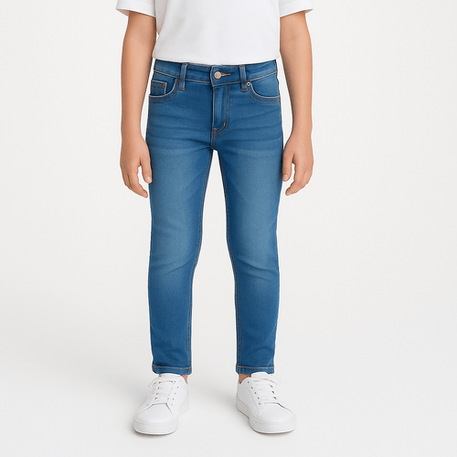 Skinny jeans azul lavado