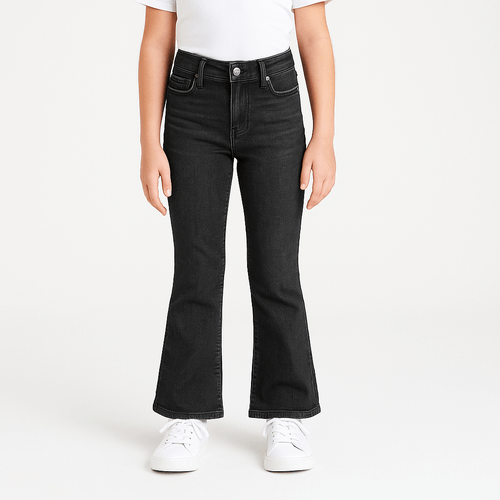 Flare jeans gris sólido