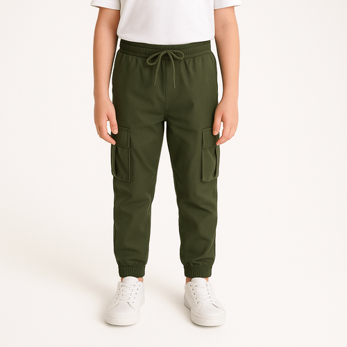 Jogger sólido verde olivo