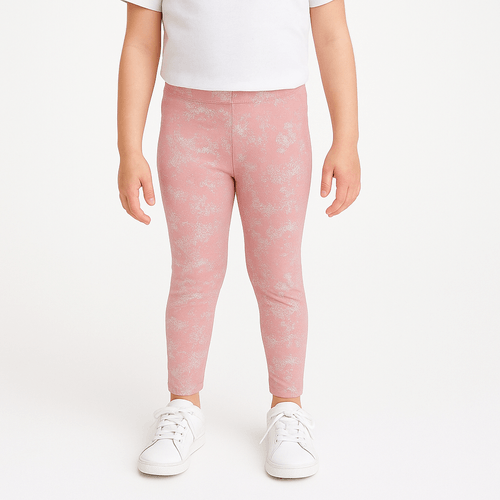 Leggins rosa metálico sólido