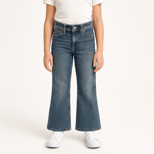 Wide leg jeans azul lavado