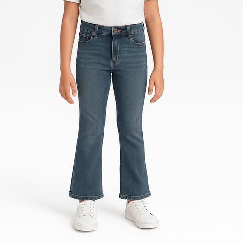 Boot cut jeans azul claro lavado