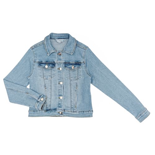 Chaqueta denim con textura para mujer