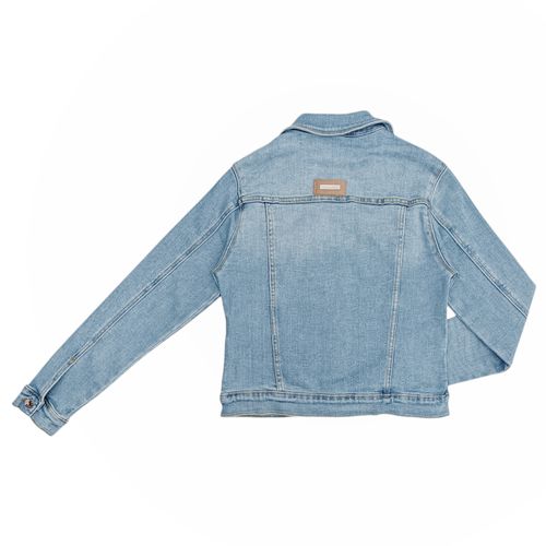 Chaqueta denim con textura para mujer