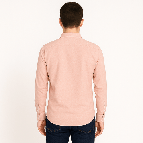 Camisa rosa sólida para hombre
