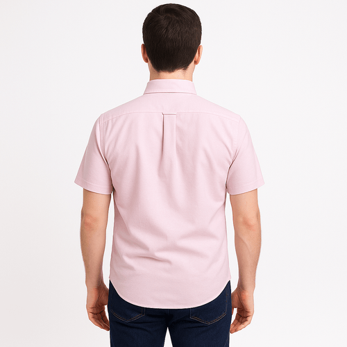 Camisa oxford rosa para hombre