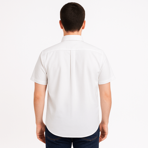 Camisa oxford blanco para hombre