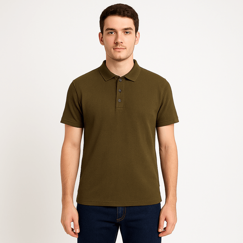 Camisa café para hombre