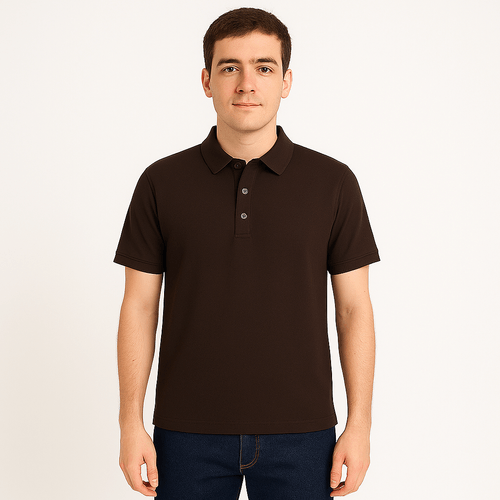 Camisa café para hombre