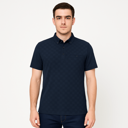 Camisa tipo polo navy para hombre