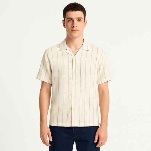 Camisa beige para hombre