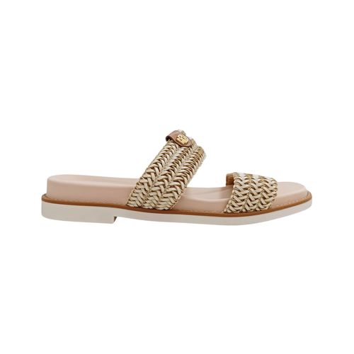 Sandalias con textura beige para mujer