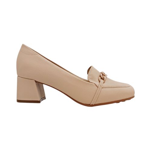 Tacones casuales beiges para mujer