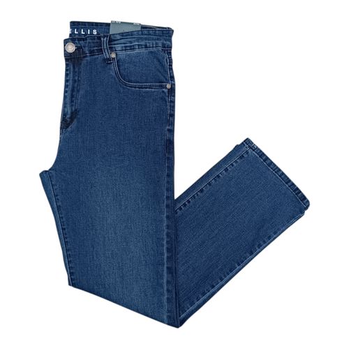 Slim jeans azul sólido para hombre
