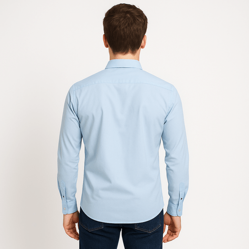 Camisa celeste sólida