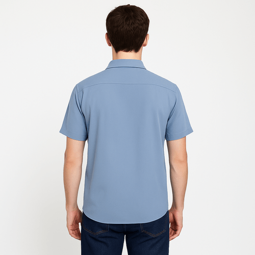 Camisa celeste sólida