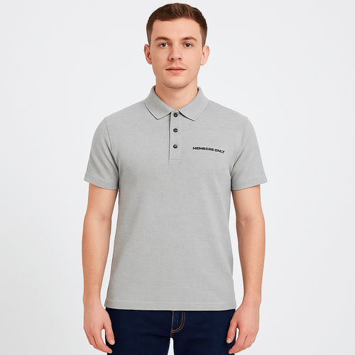 Camisa tipo polo gris para hombre