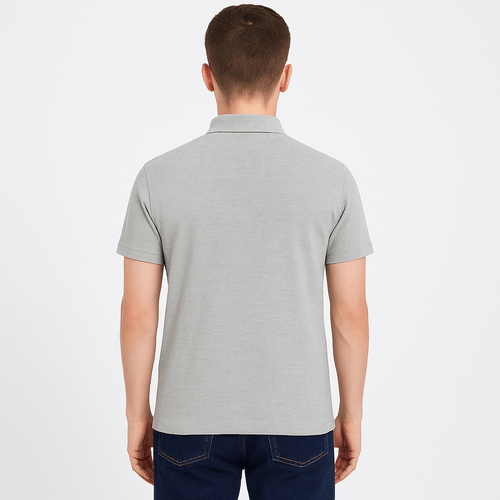 Camisa tipo polo gris para hombre