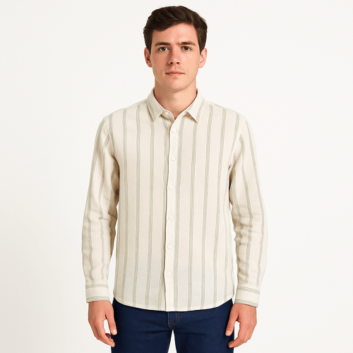 Camisa blanca rayada