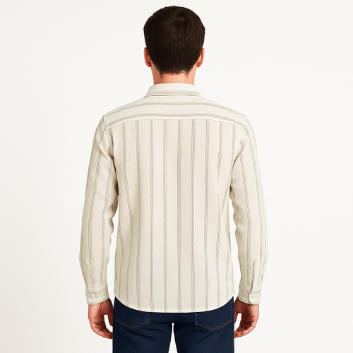 Camisa blanca rayada