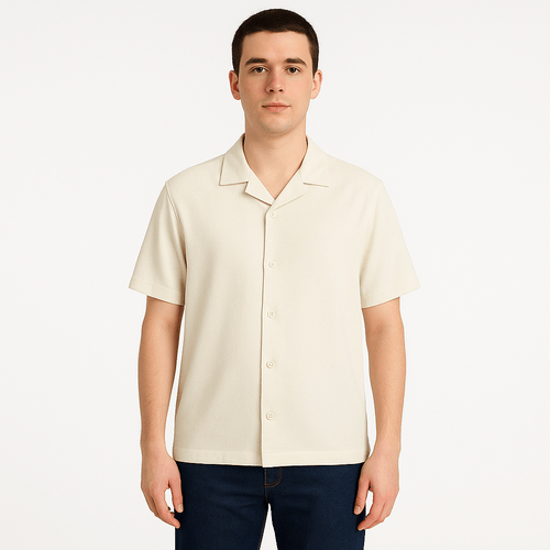 Camisa beige sólida