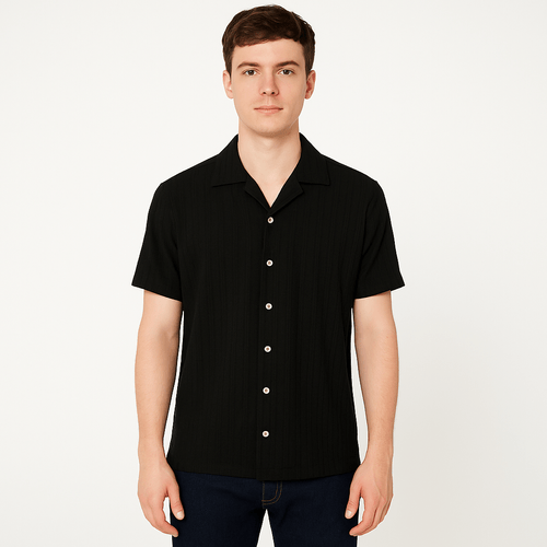Camisa negra para hombre