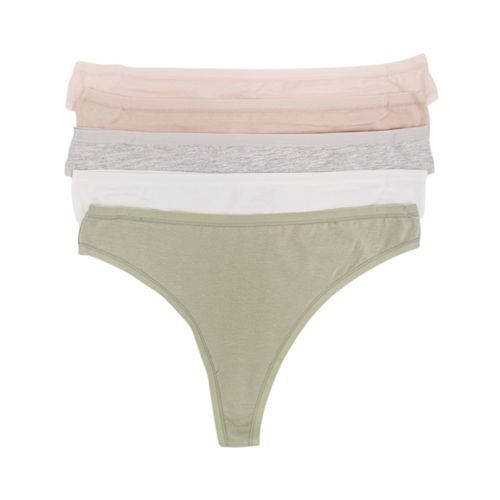 Set de 5 panties sólidos para mujer