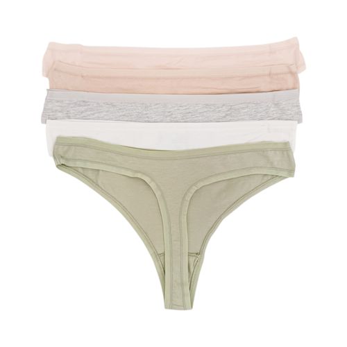 Set de 5 panties sólidos para mujer