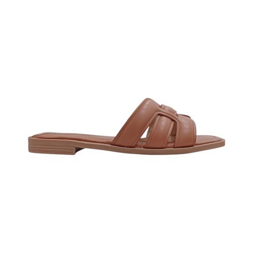 Sandalias café sólido para mujer