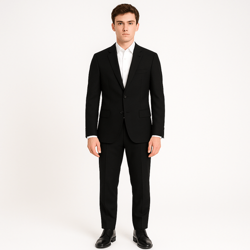 Traje negro sólido