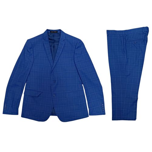 Traje azul royal sólido