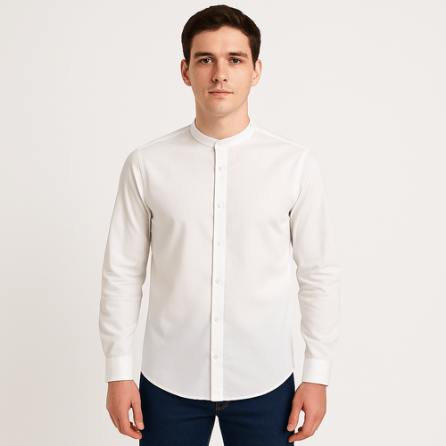 Camisa blanco sólido