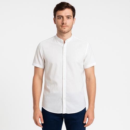 Camisa sólida blanca