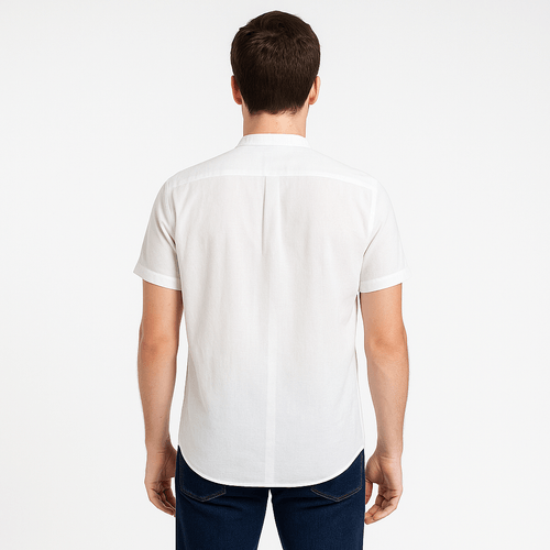Camisa sólida blanca