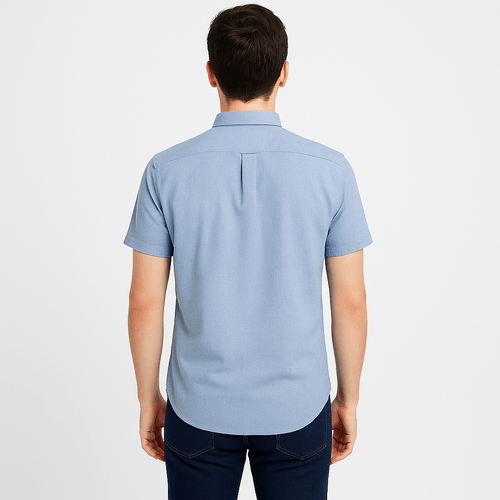 Camisa celeste sólida