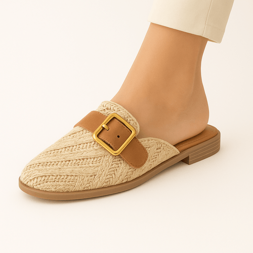 Flats nude slingback para mujer