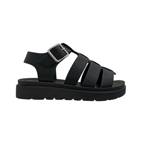 Sandalias casuales negras para mujer