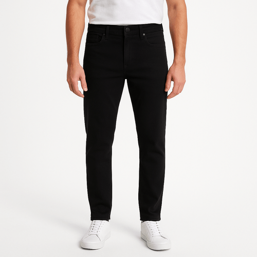 Slim jeans negro sólido para hombre