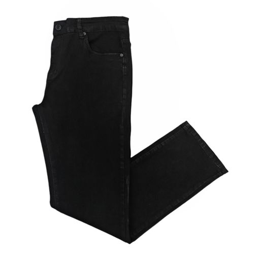 Slim jeans negro sólido para hombre