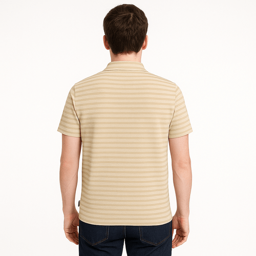 Camisa tipo polo rayada para hombre