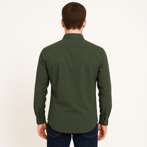 Camisa gris sólida para hombre