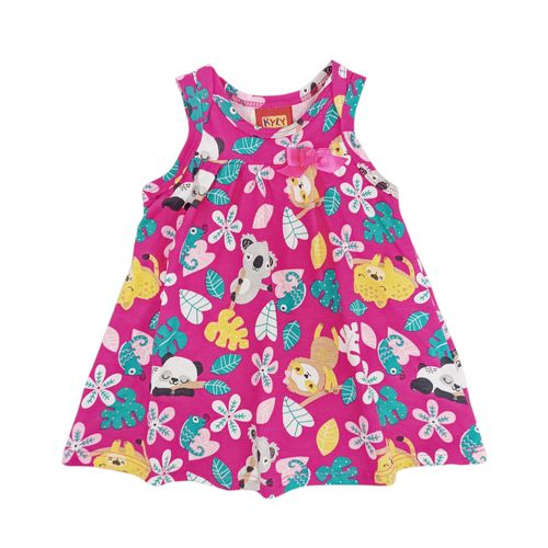 Vestido fucsia para bebé niña