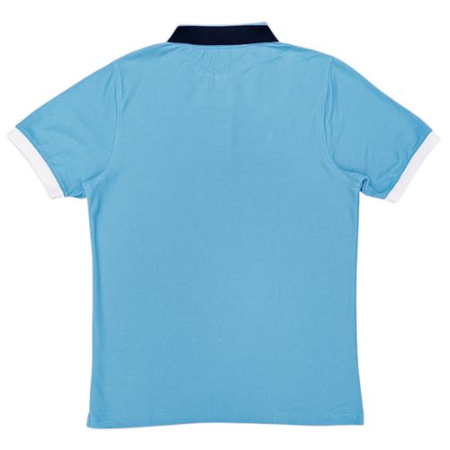 Camisa tipo polo celeste para hombre