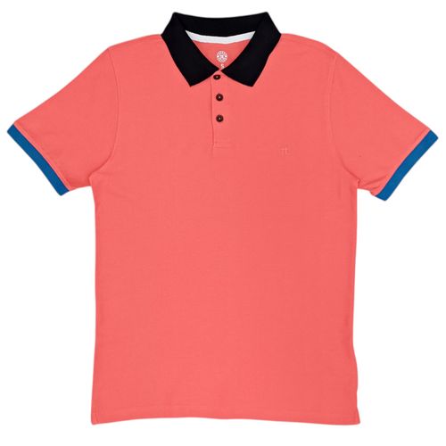 Camisa tipo polo rosa para hombre