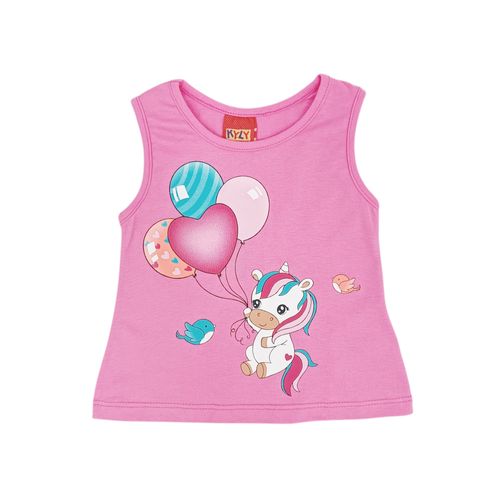 Blusa rosa estampada para niña