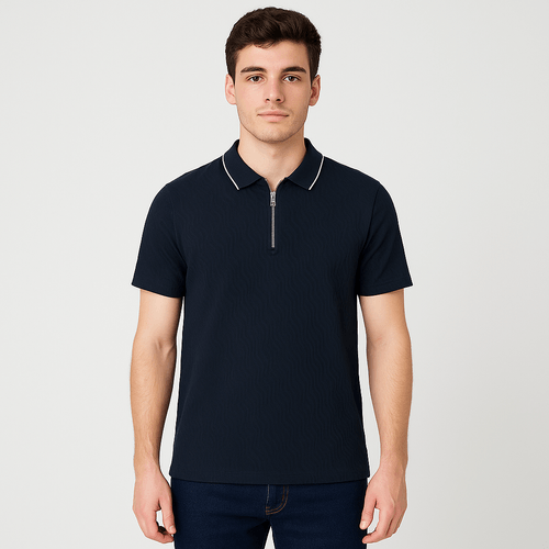 Camisa tipo polo navy