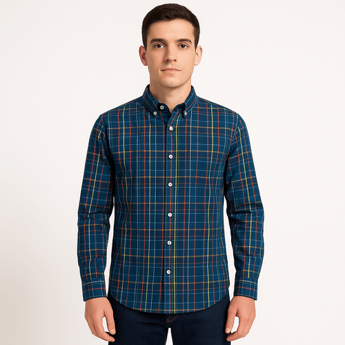 Camisa cuadriculada multicolor